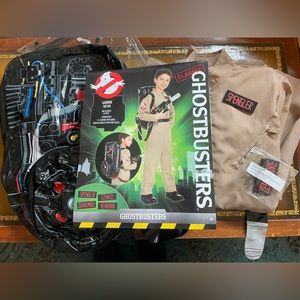 Kids Ghostbusters Halloween outfit with inflatable backpack size L 12/14